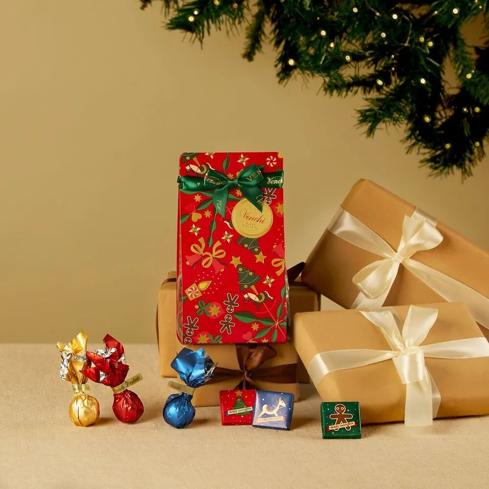 venchi-confezione-regalo-natale-cioccolatini-assortiti-170-g image 1