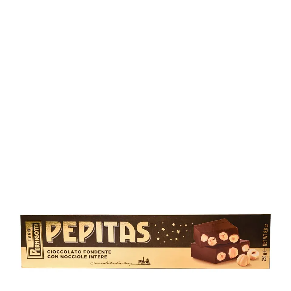 pernigotti-torrone-pepitas-fondente-con-nocciole-intere-12-x-250-gr image 1