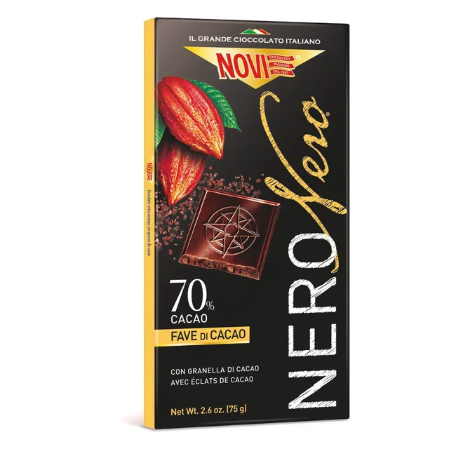 novi-nero-nero-tavoletta-cioccolato-extrafondente-70-con-granella-di-cacao-75g image 1