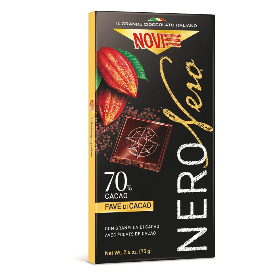 novi-nero-nero-tavoletta-cioccolato-extrafondente-70-con-granella-di-cacao-75g image 1