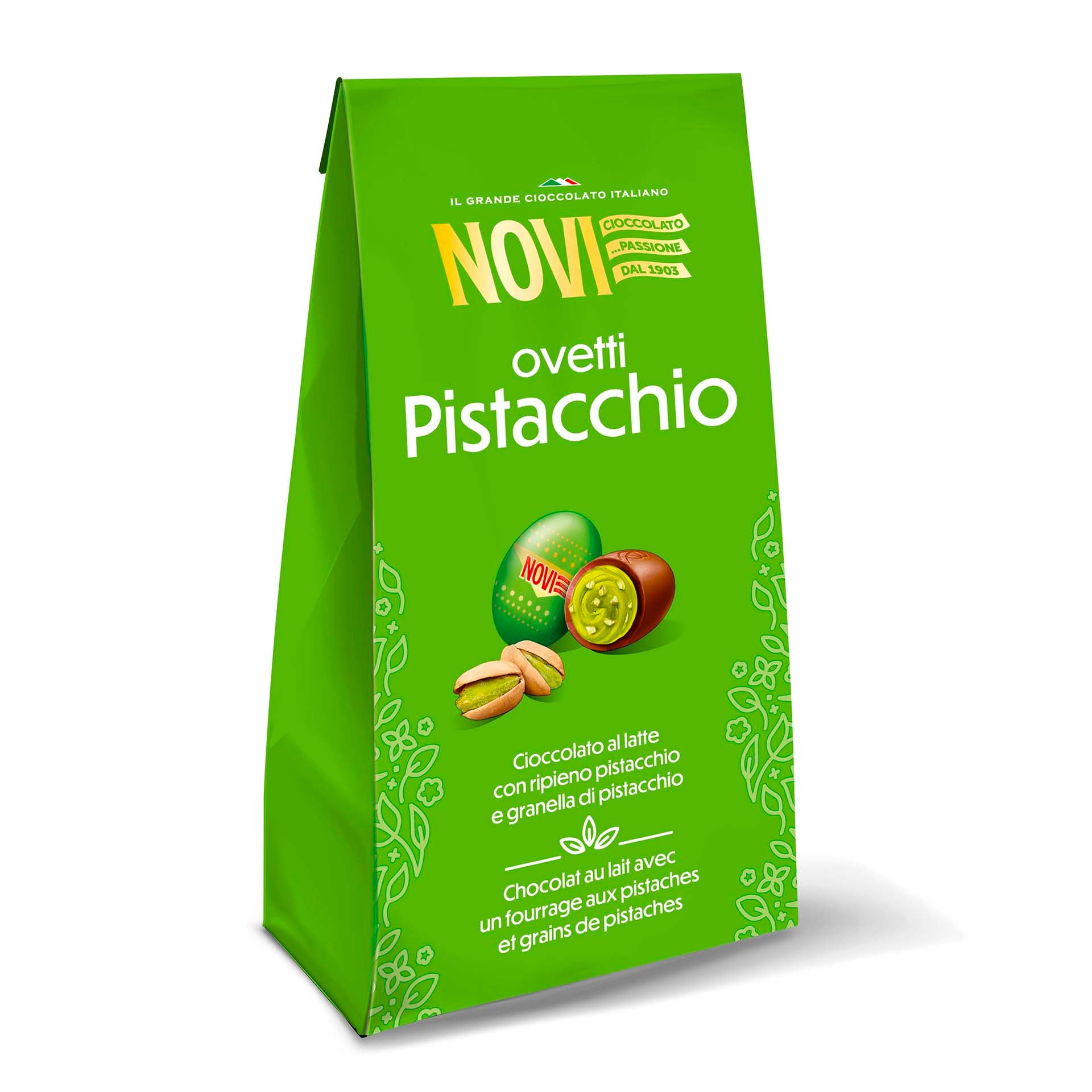 novi-ovetti-al-latte-ripieno-pistacchio-e-granella-160g image 1