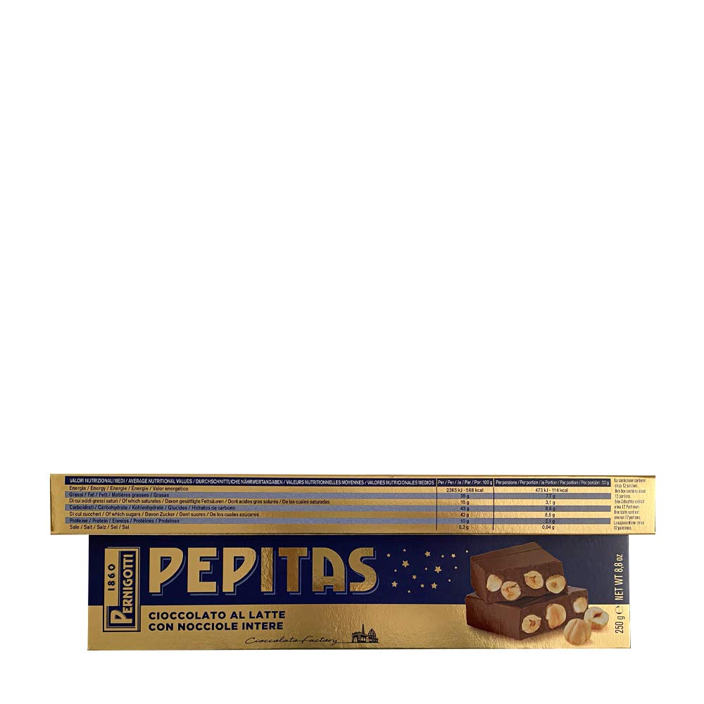 pernigotti-torrone-pepitas-al-latte-con-nocciole-intere-12-x-250-gr image 2