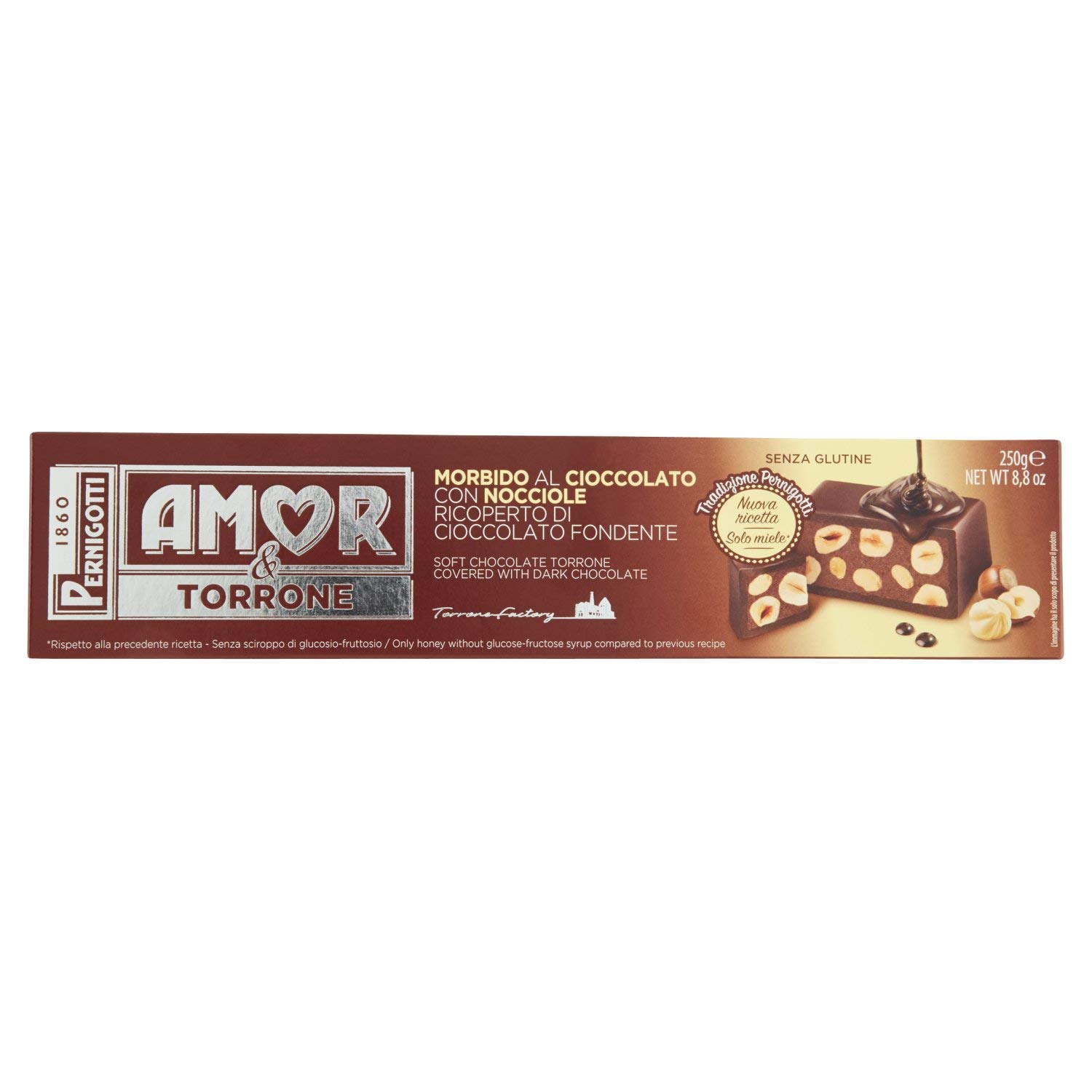 pernigotti-torrone-amor-cioccolato-torrone-nocciole-ricoperto-di-fondente-250-g image 1