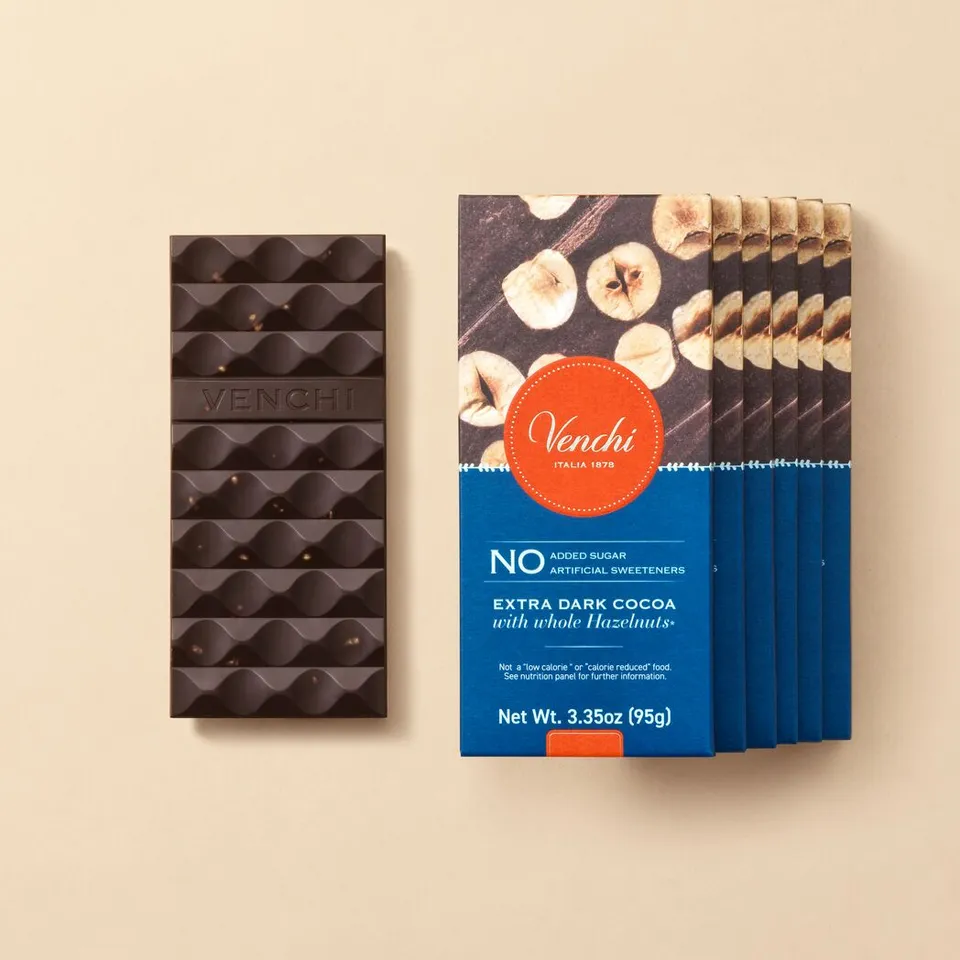 venchi-dark-hazelnut-no-sugar-added-bundle-6-barrette-fondenti-75 image 1