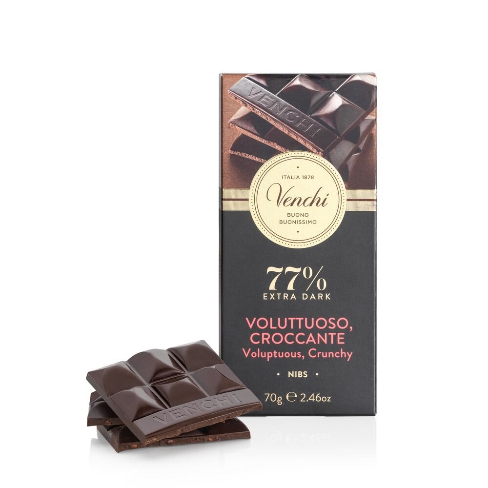 venchi-tavoletta-cioccolato-extra-fondente-77-con-nibs-70-g image 2