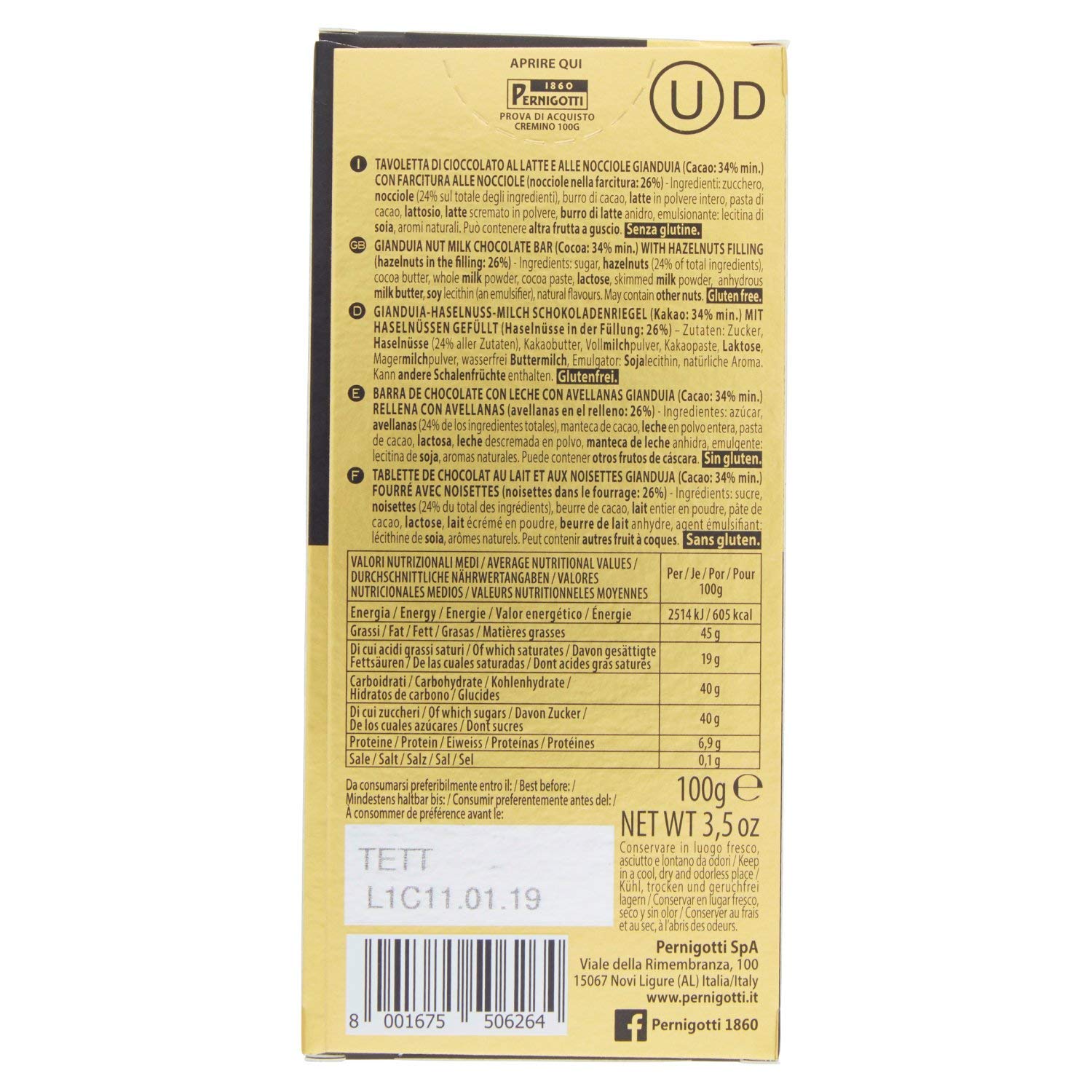 pernigotti-tavoletta-cremino-classico-gianduia-100g image 3