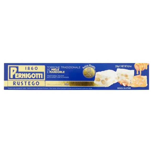 pernigotti-torrone-rustego-gold-mandorle-e-miele-250-g image 1