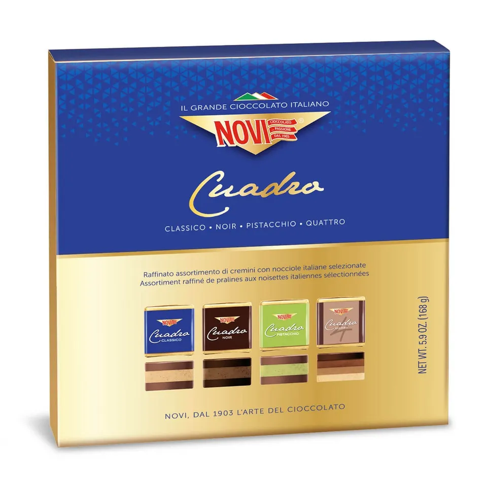 novi-cuadro-assortito-confezione-oro-168g-scatola-praline image 1