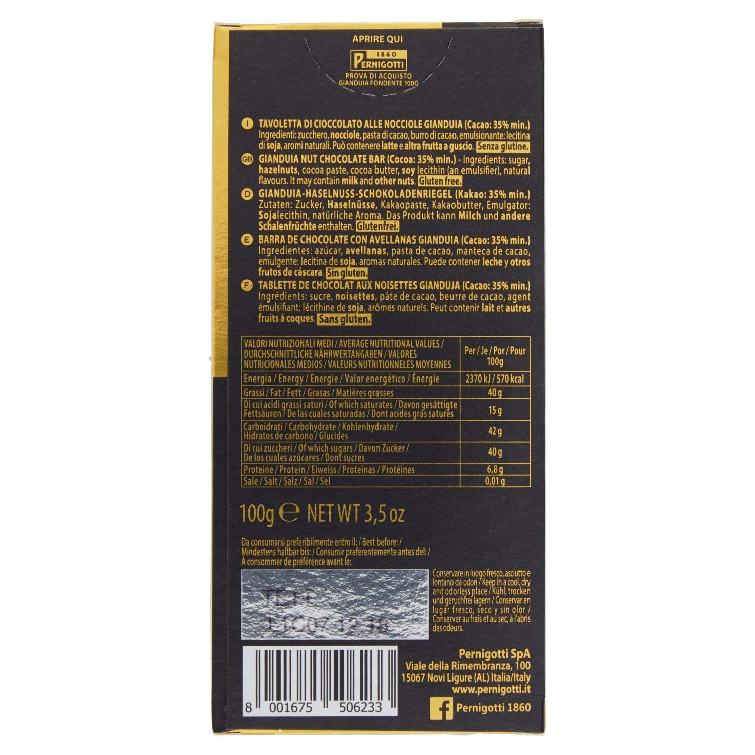 pernigotti-tavoletta-gianduia-nero-cioccolato-gianduia-fondente-100-g image 4