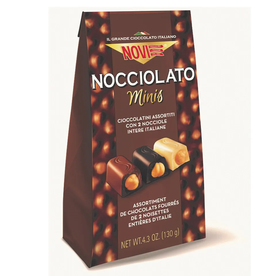 novi-busta-minis-nocciolato-praline-gianduia-fondente-bianco-130g image 1