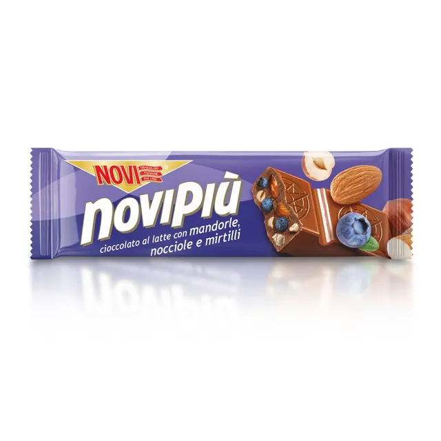 novi-novipi-nocciole-mandorle-e-mirtilli-snack-cioccolato-al-latte-28g image 1