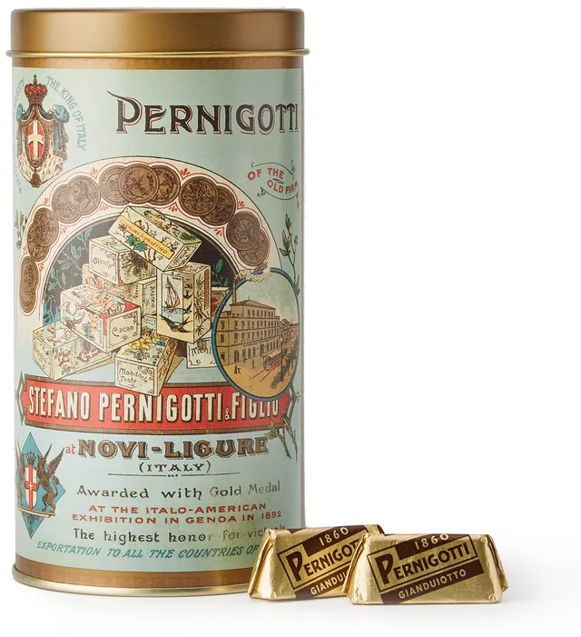 pernigotti-latta-vintage-gianduiotto-classico-190g image 1