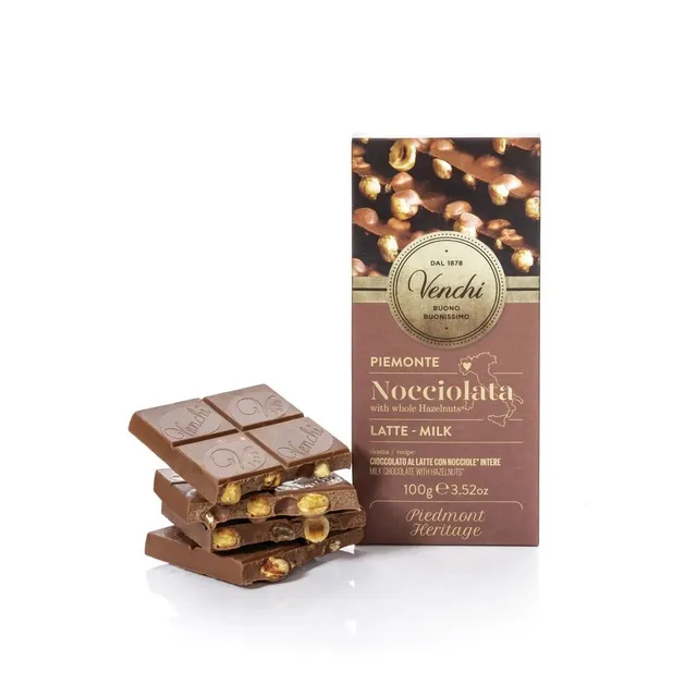 venchi-tavoletta-granblend-latte-con-nocciole-piemonte-intere-100-g image 1