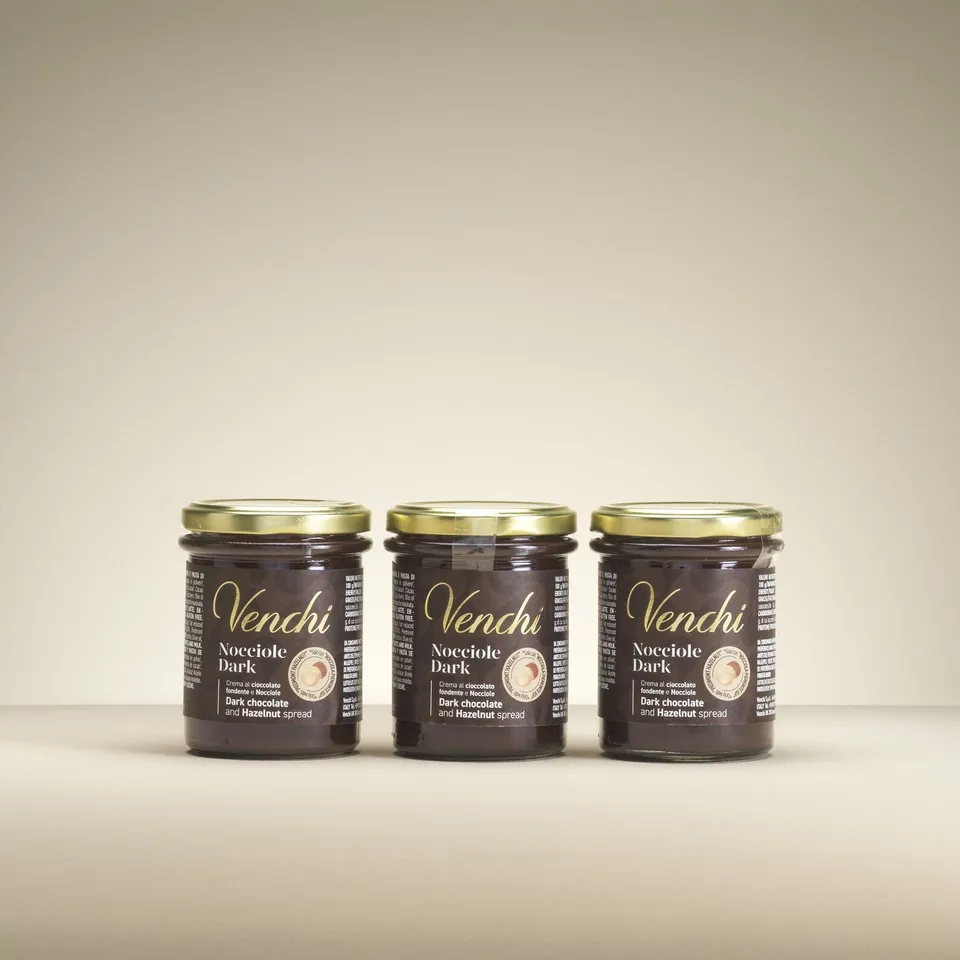 venchi-suprema-crema-spalmabile-fondente-e-nocciole-set-da-3-x-200-g image 1