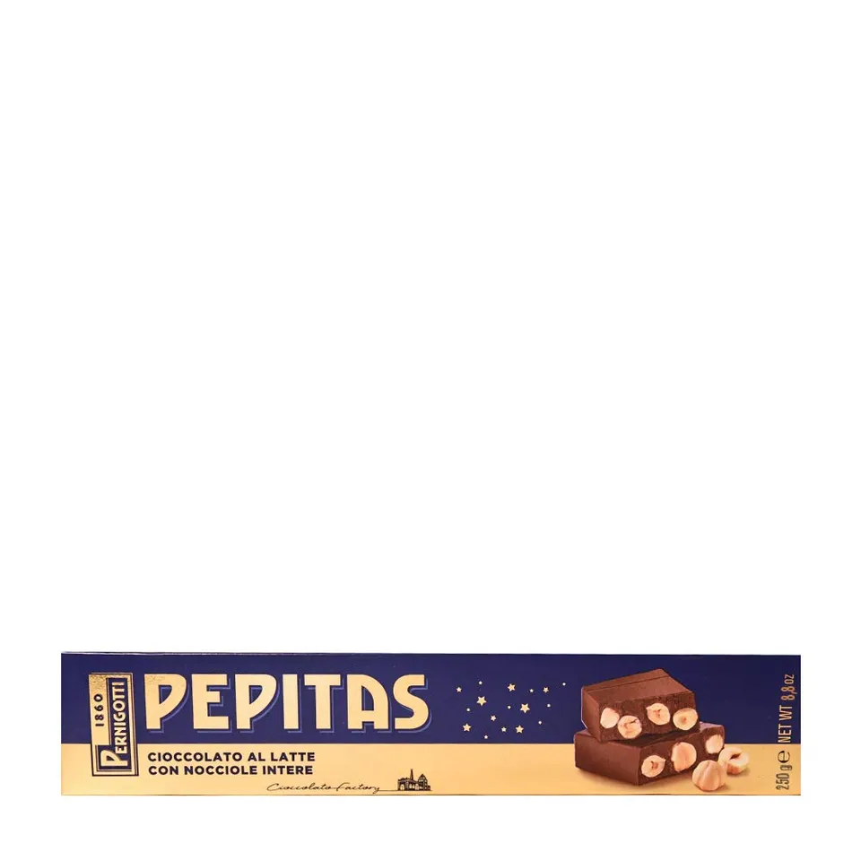 pernigotti-torrone-pepitas-al-latte-con-nocciole-intere-12-x-250-gr image 1