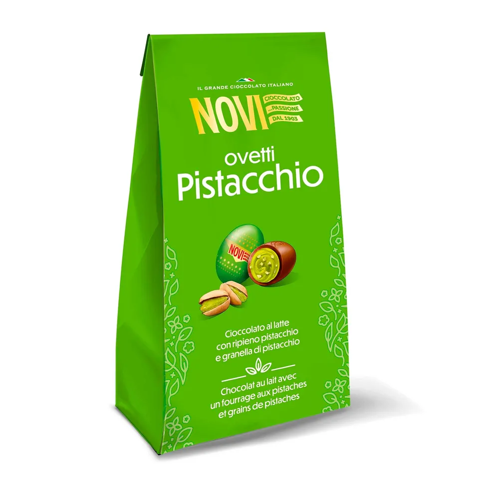 novi-ovetti-al-latte-ripieno-pistacchio-e-granella-160g image 1