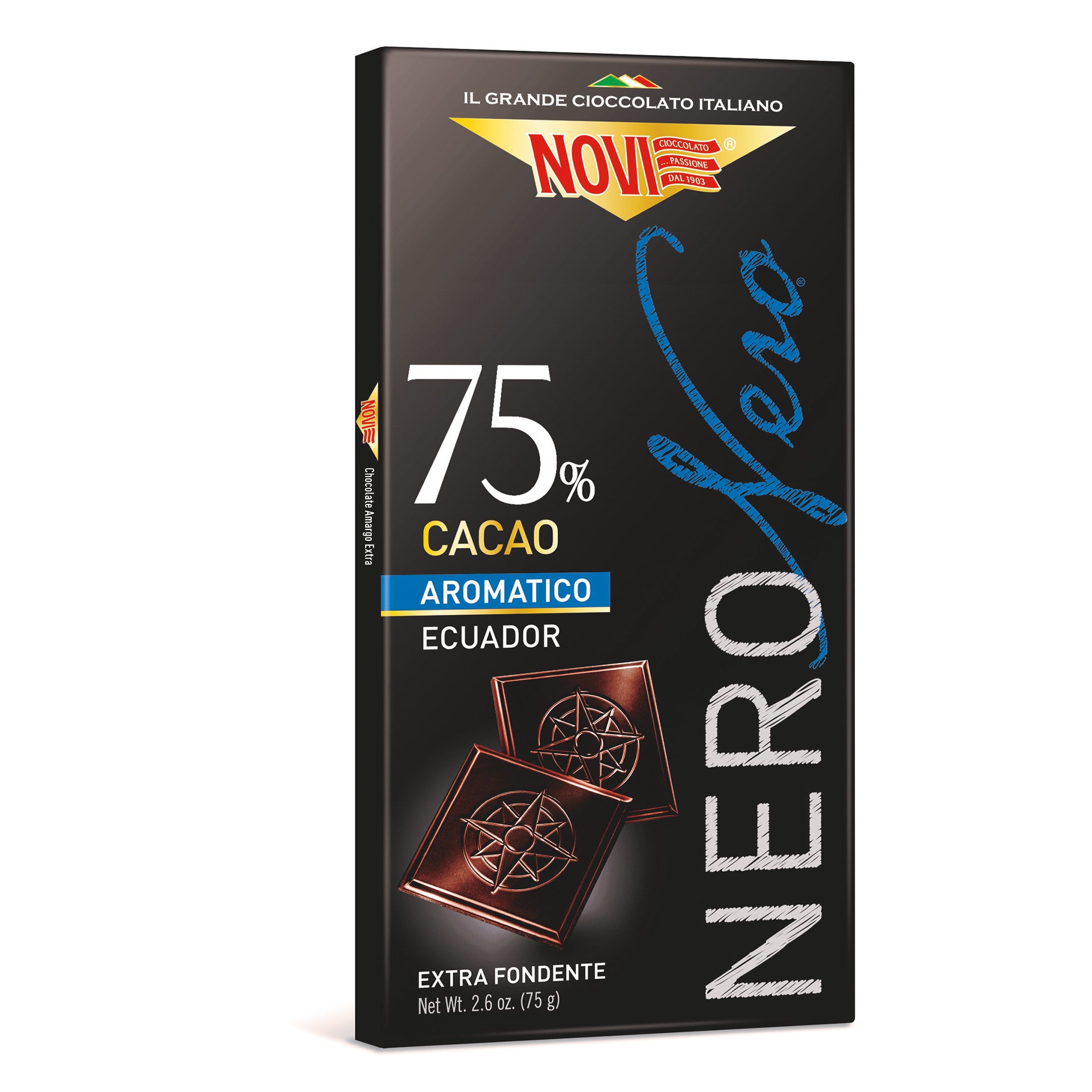 novi-nero-nero-75-cacao-ecuador-75g-tavoletta-fondente image 1