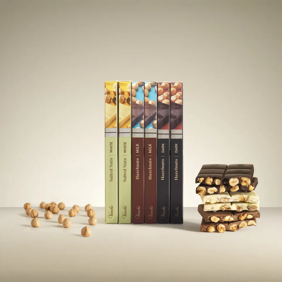 venchi-tavolette-cioccolato-nocciolato-assortite-set-da-6-da-570-g image 1