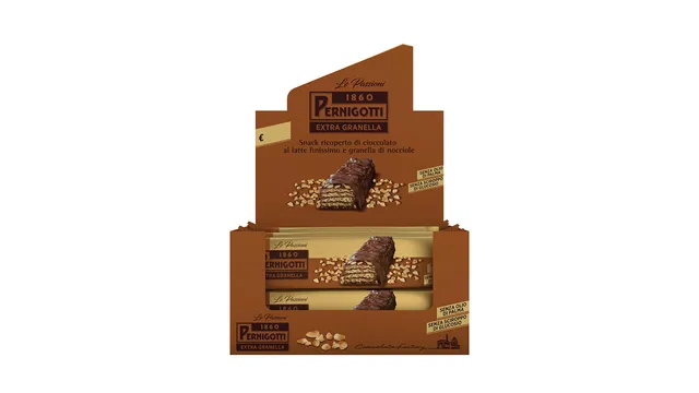 pernigotti-snack-extra-granella-wafer-cioccolato-al-latte-e-nocciola-20-x-32-g image 1