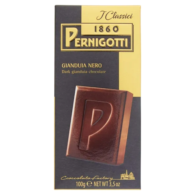 pernigotti-tavoletta-gianduia-nero-cioccolato-gianduia-fondente-100-g image 1