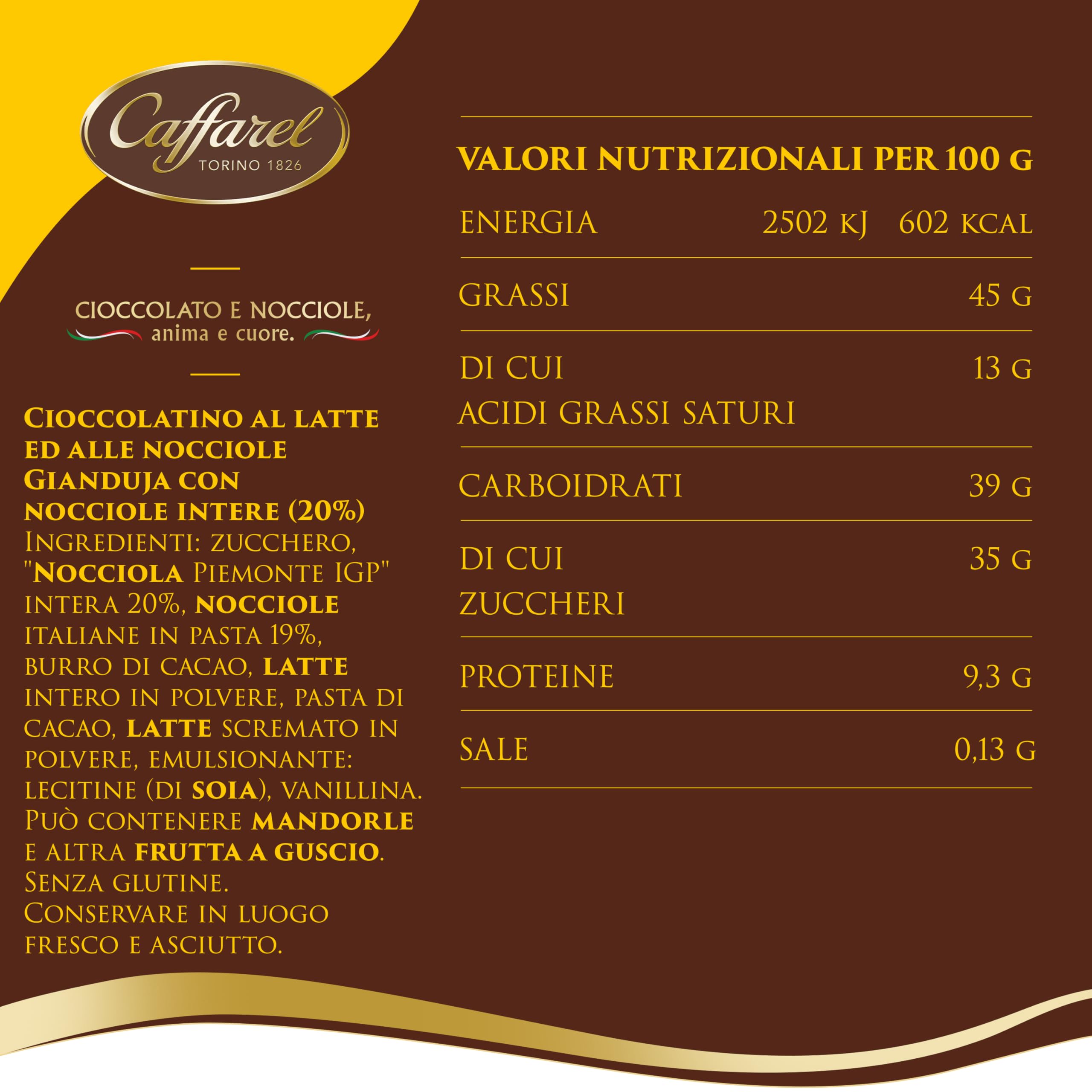 caffarel-piemonte-classico-gianduia-nocciola-intera-150-g image 2