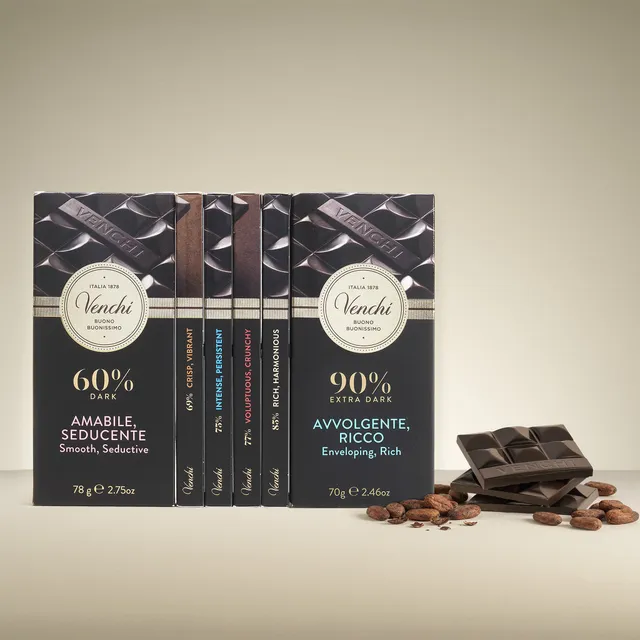 venchi-dark-assorted-chocolate-bars-bundle-6-pz-436-g image 1
