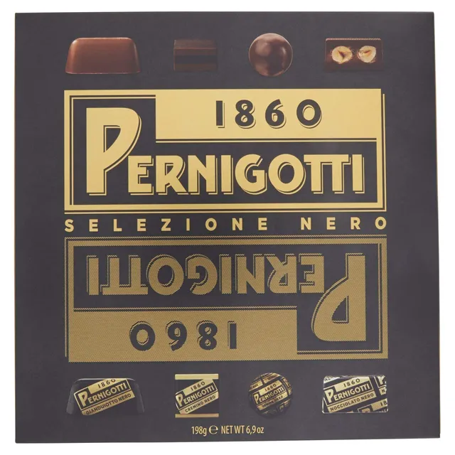 pernigotti-selezione-nero-scatola-regalo-gianduia-fondente-198-gr image 1