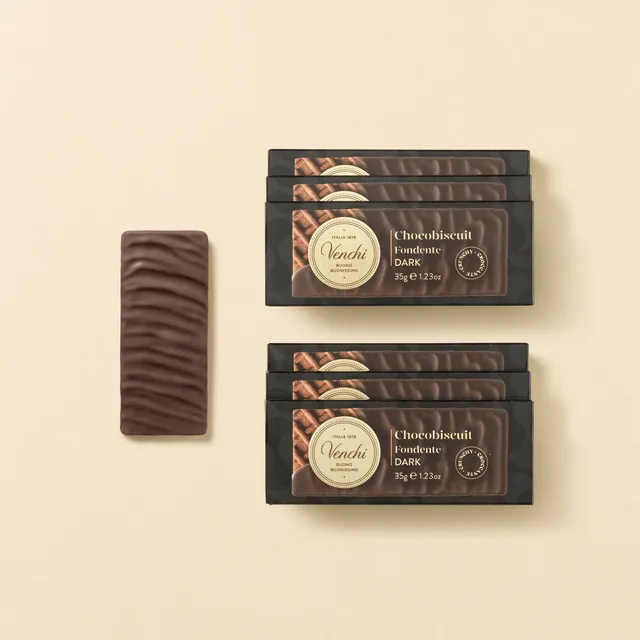 venchi-chocobiscuit-fondente-snack-bar-bundle-6-x-35g image 1