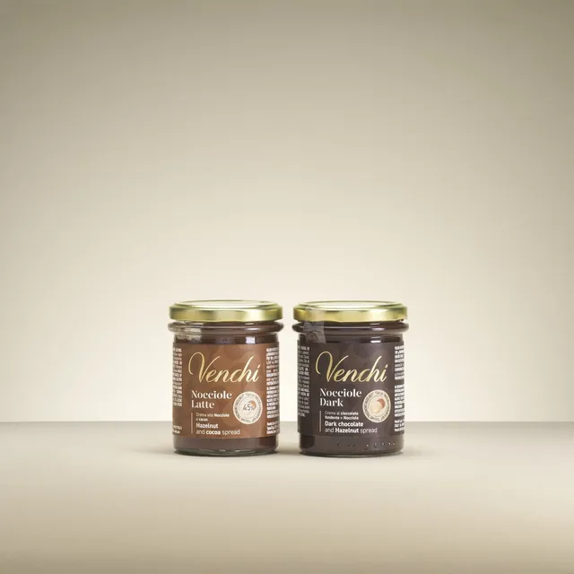 venchi-creme-spalmabili-latte-e-fondente-set-da-2-x-200-g-400-g image 1