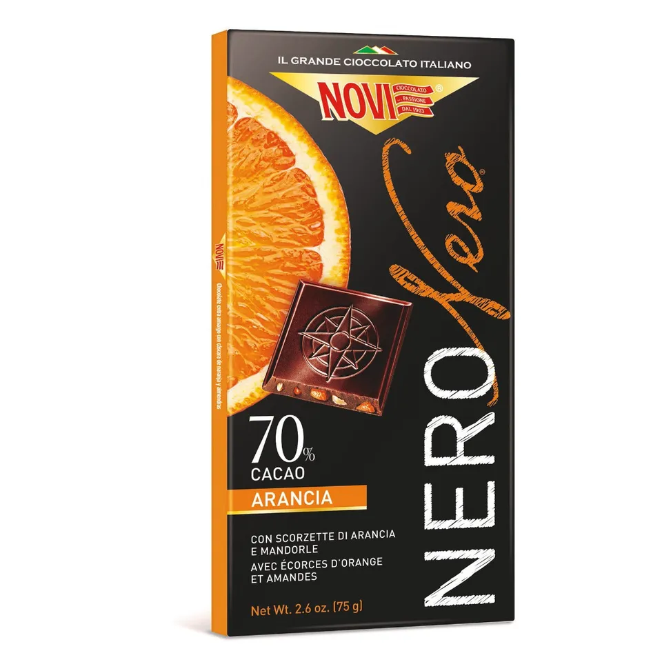 novi-nero-nero-tavoletta-extrafondente-70-arancia-e-mandorle-75g image 1