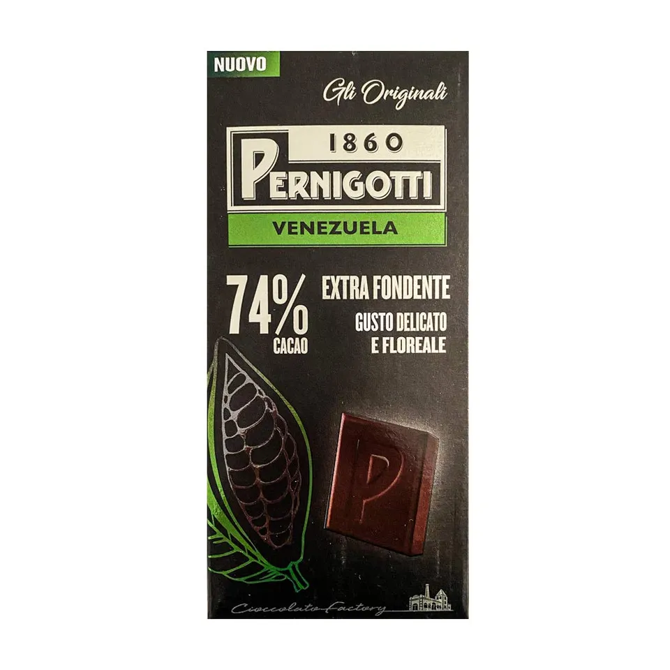 pernigotti-tavoletta-venezuela-cioccolato-extra-fondente-74-monorigine-24-x-90-g image 1