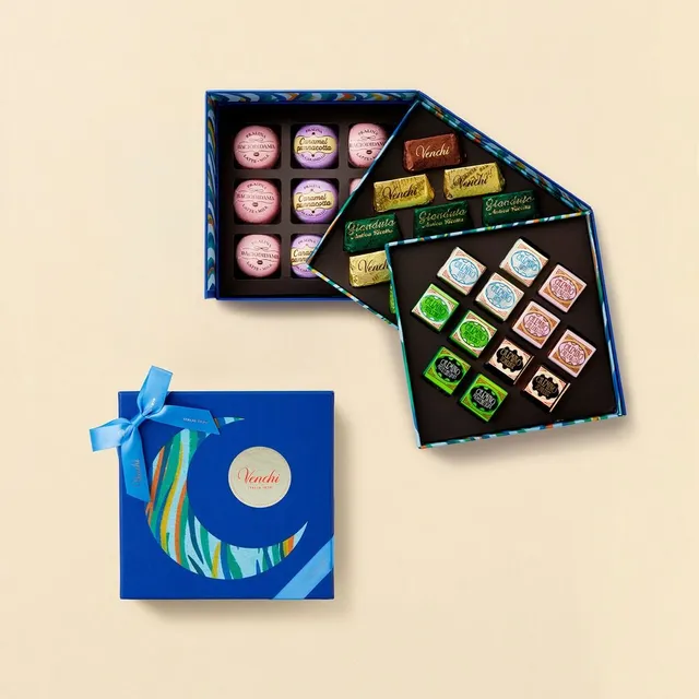 venchi-box-a-cassetti-praline-assortite-cremini-e-gianduiotti image 1