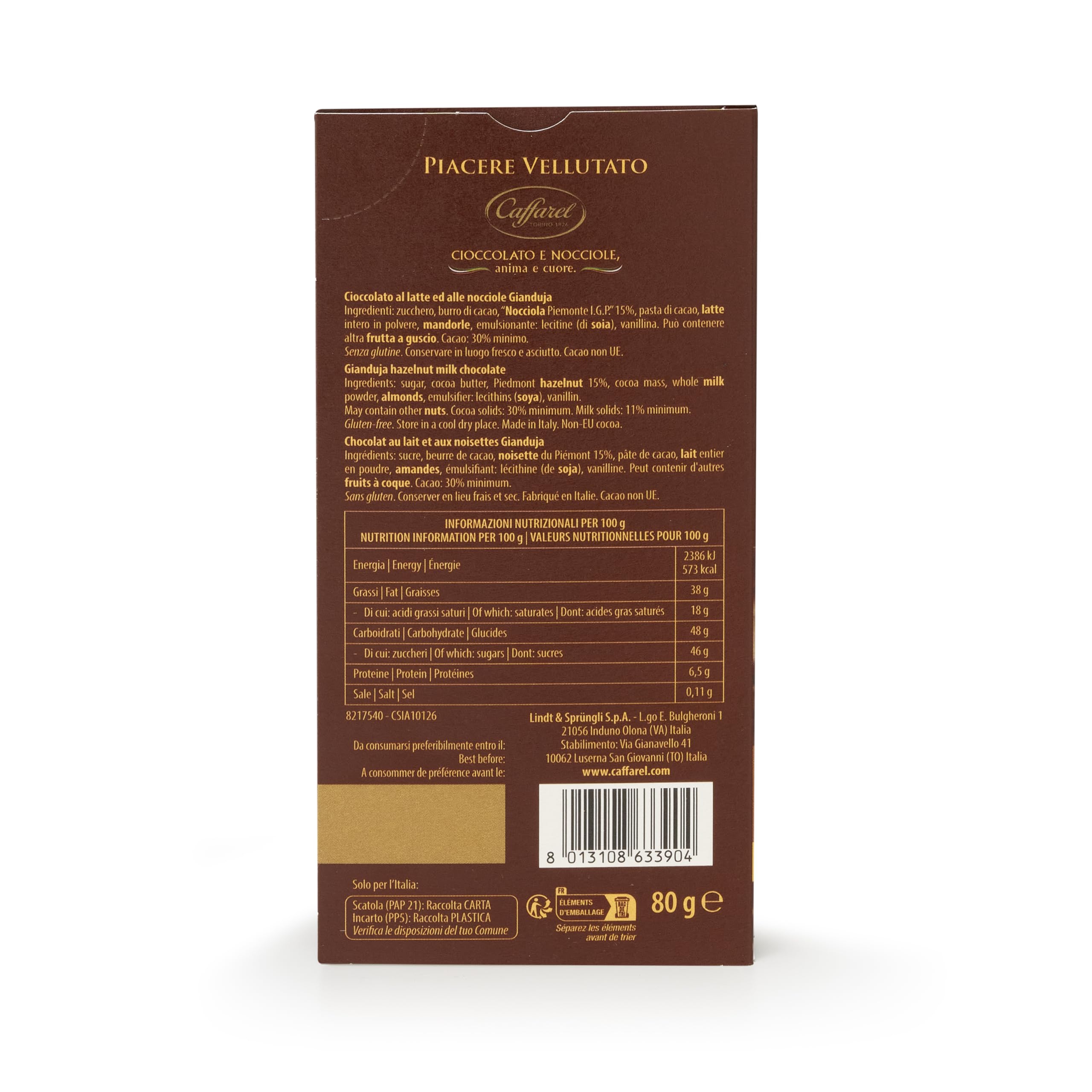 caffarel-gianduia-1865-tavoletta-cioccolato-gianduia-classica-80g image 3