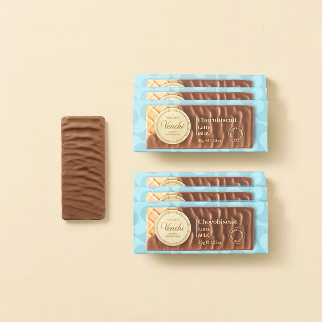 venchi-chocobiscuit-latte-set-6-snack-da-210g image 1