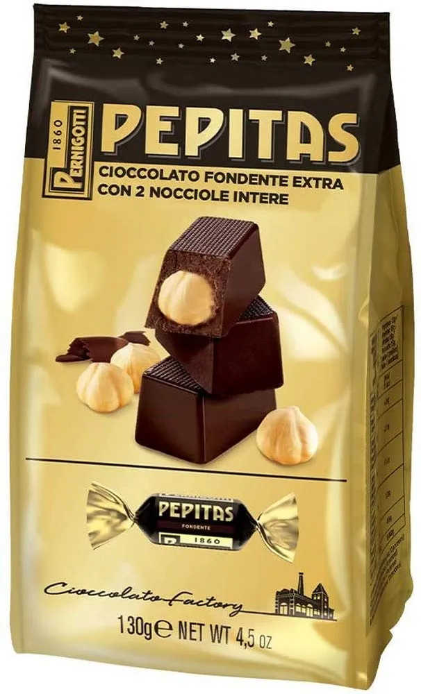 pernigotti-sacchetto-torroncini-pepitas-fondenti-con-nocciole-intere-130g image 1