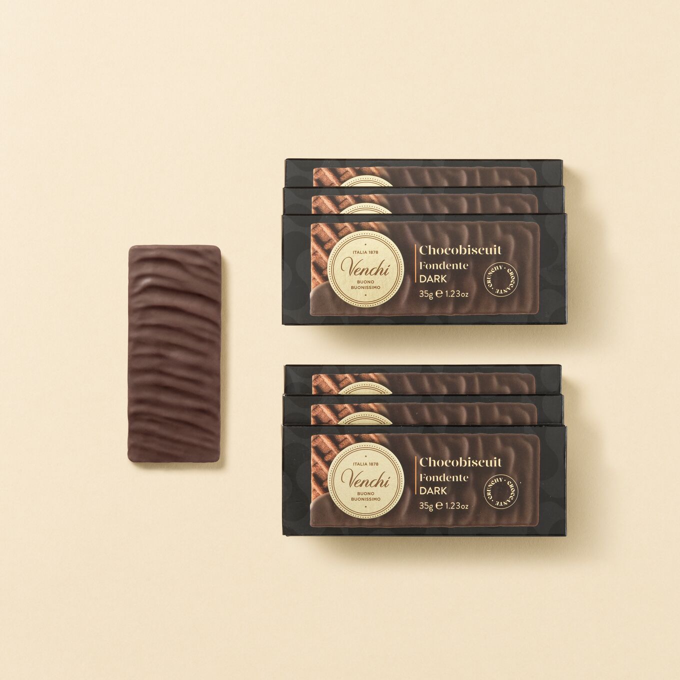 venchi-snack-chocobiscuit-fondente-set-da-6-da-210-g image 1