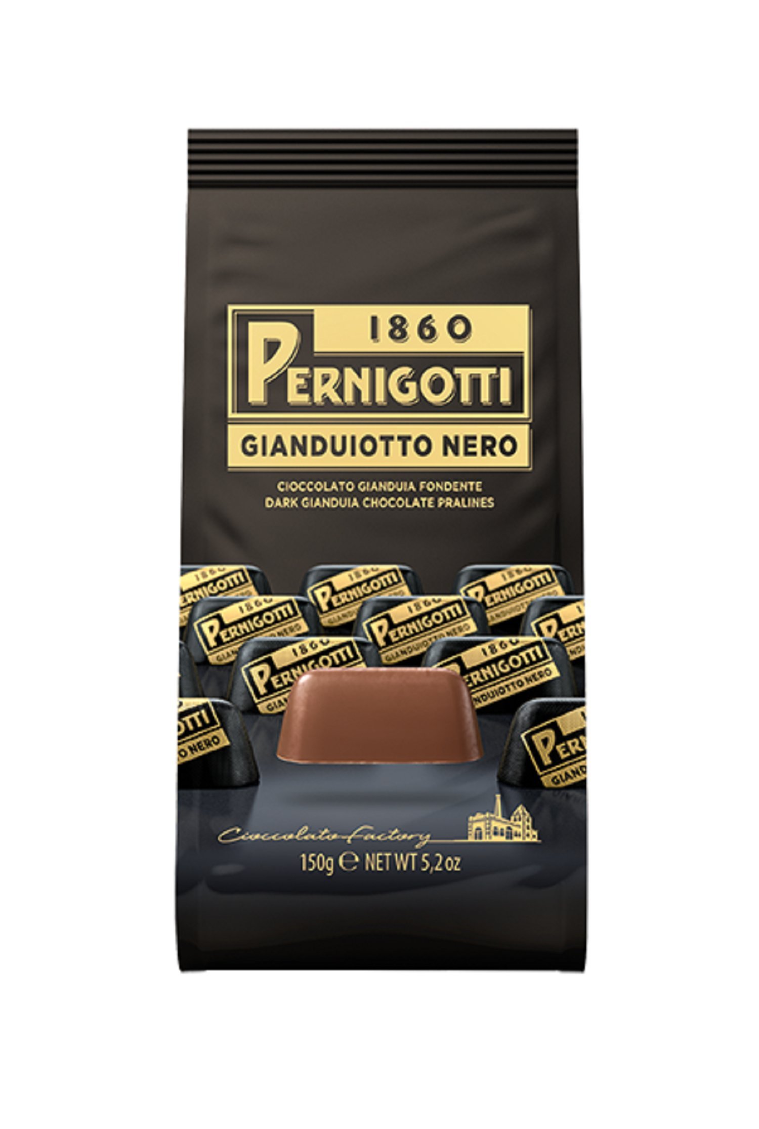 pernigotti-gianduiotto-nero-gianduia-fondente-praline-150g image 1