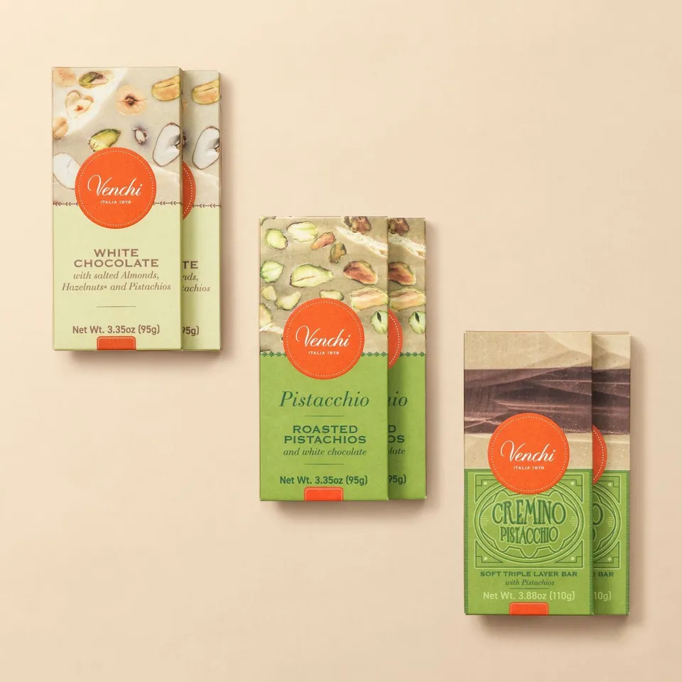 venchi-mixed-pistachio-bar-bundle-6-tavolette-al-pistacchio image 1