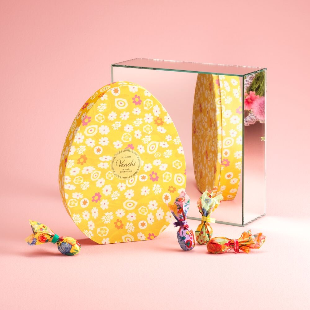 venchi-confezione-regalo-uovo-giallo-con-ovetti-assortiti image 1