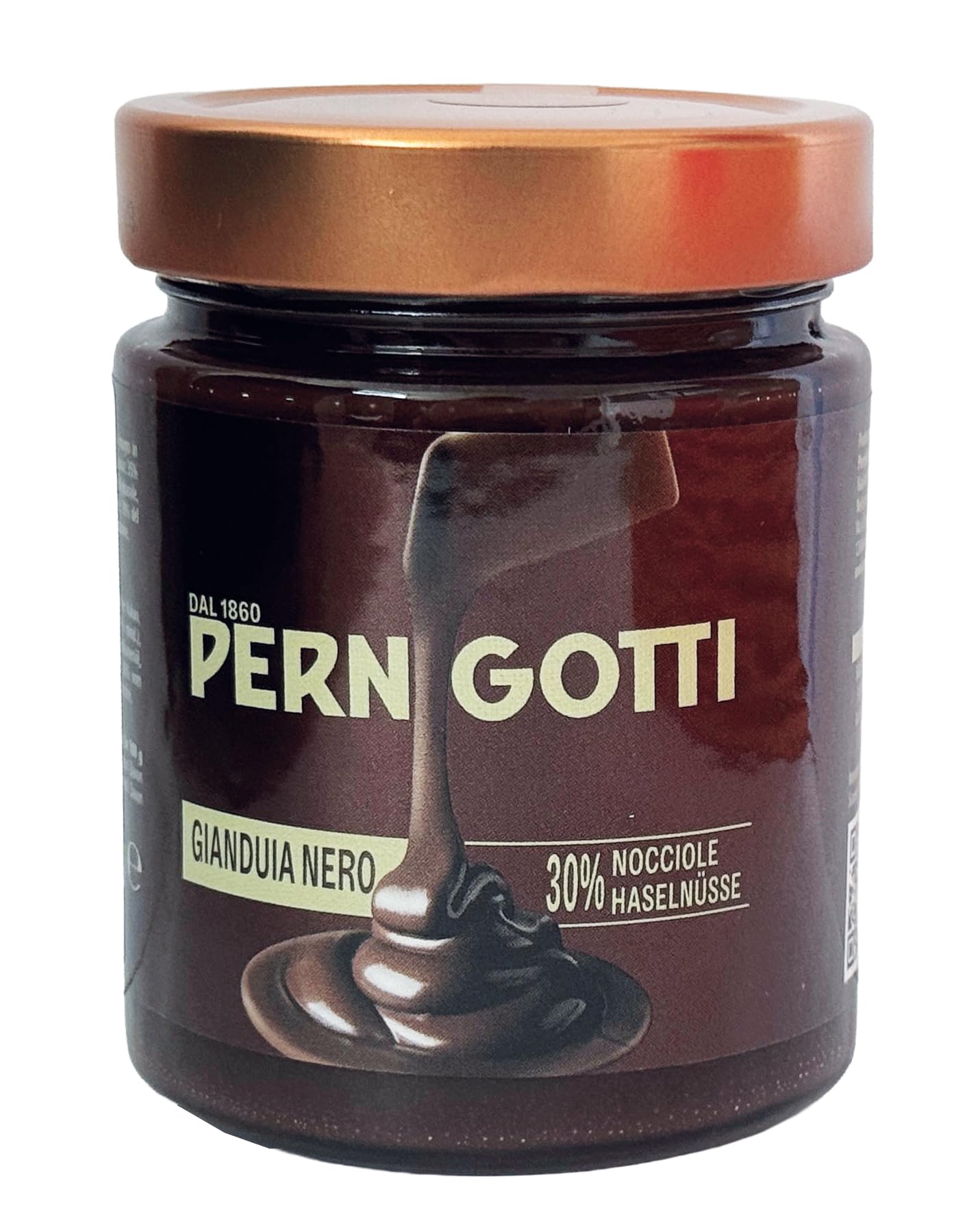 pernigotti-crema-spalmabile-gianduia-nero-fondente-30-nocciola-330-g image 1