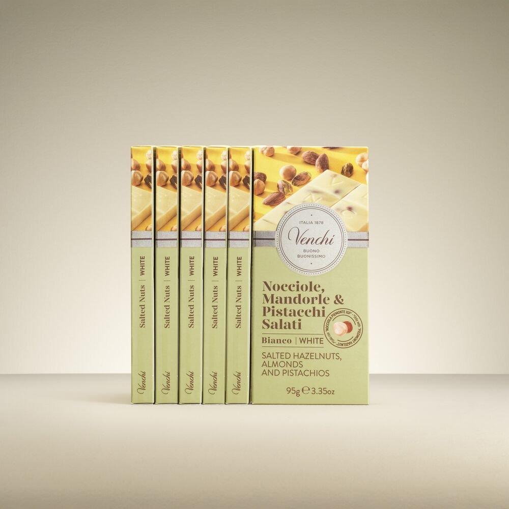 venchi-tavoletta-cioccolato-bianco-con-noci-salate-set-6-x-95-g-570-g image 1