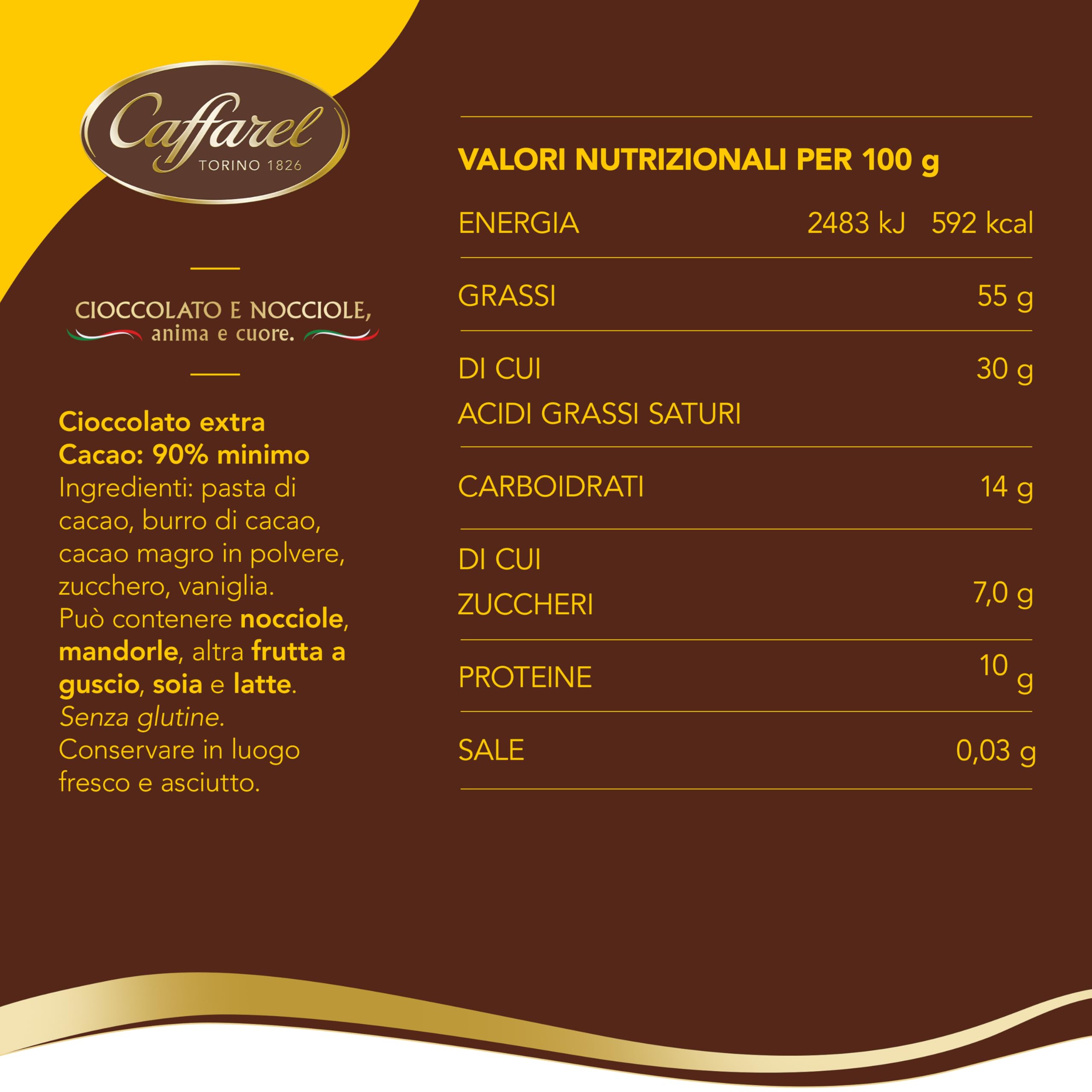 caffarel-tavoletta-extra-fondente-90-cioccolato-fondente-80g image 2