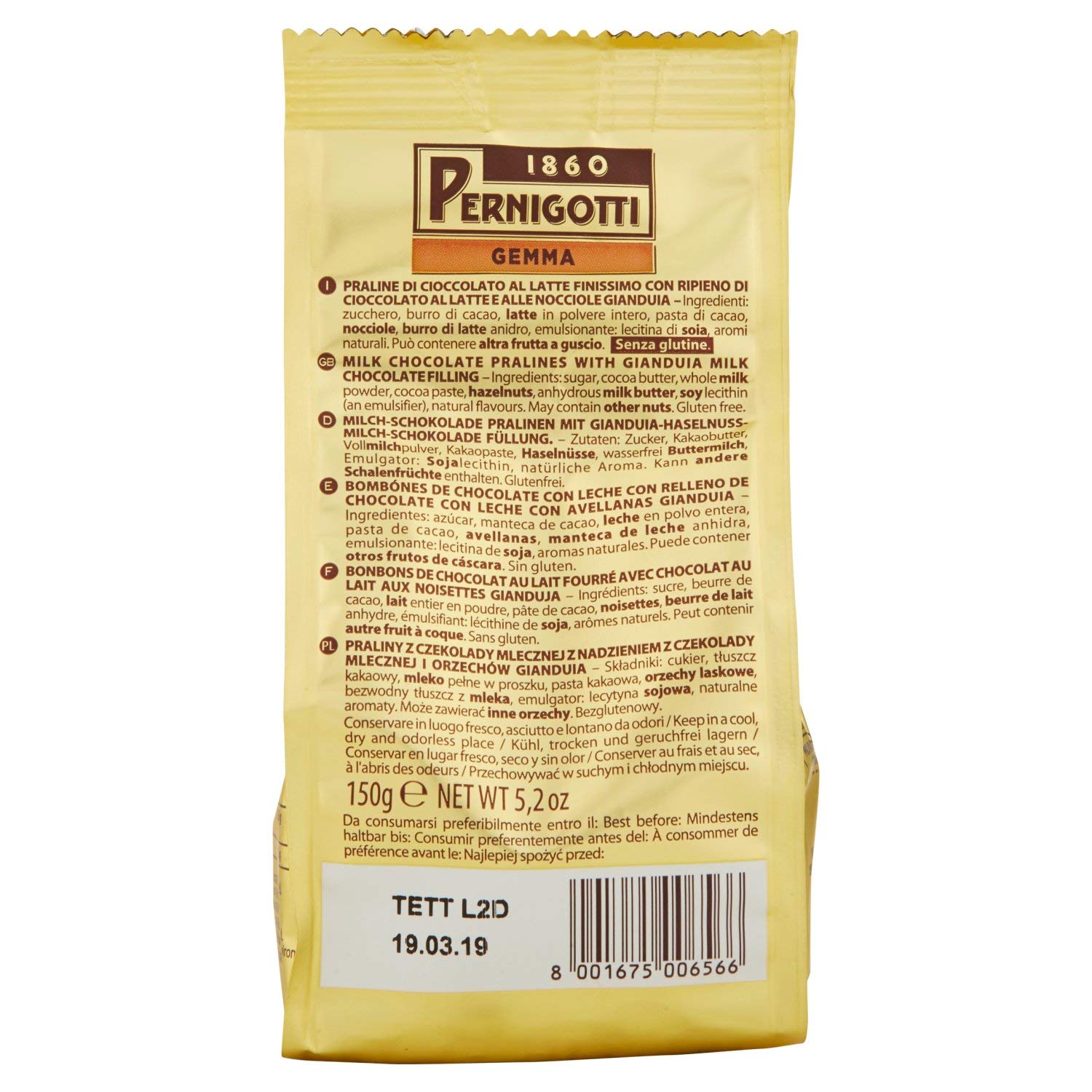 pernigotti-praline-gemma-classica-cioccolato-al-latte-con-gianduia-150-g image 3