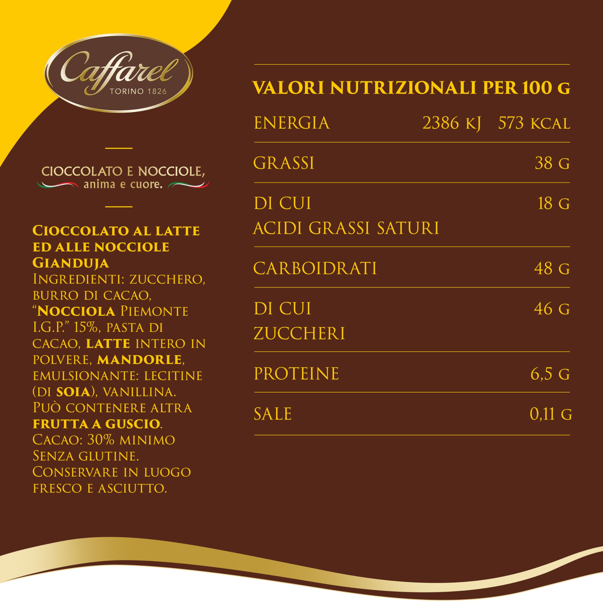 caffarel-gianduia-1865-tavoletta-cioccolato-gianduia-classica-80g image 2